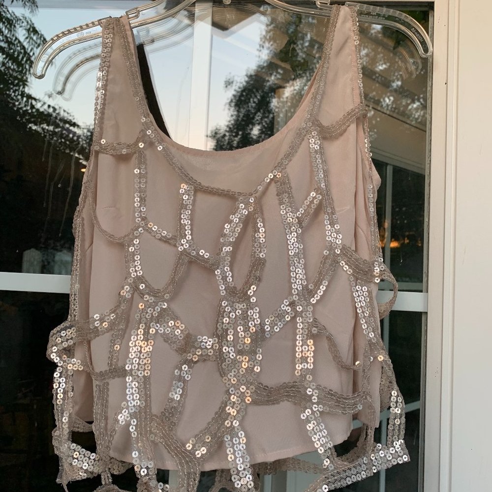 Gold sequin top